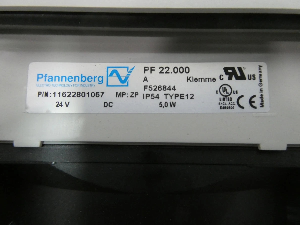 Pfannenberg PF 22.000 Air Filter Fan 24v-dc