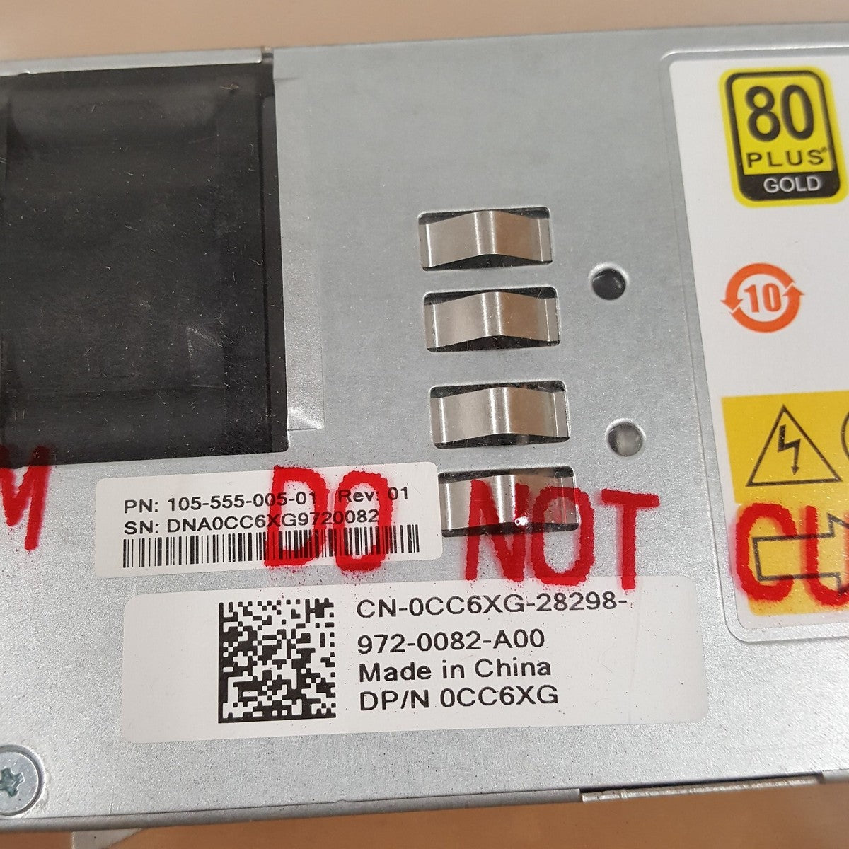 Dell 460W 80 Plus Gold Reverse Airflow (PS to I/O) PSU for S4048-ON CC6XG 0CC6XG|235245334266