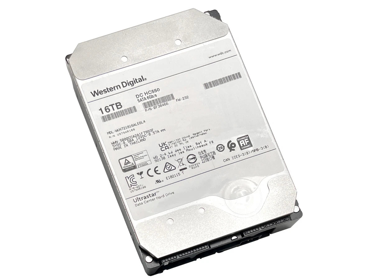 WD Ultrastar DC HC550 16TB SATA 6G 3.5" 7200RPM Enterprise HDD - WUH721816ALE6L4|116368871106