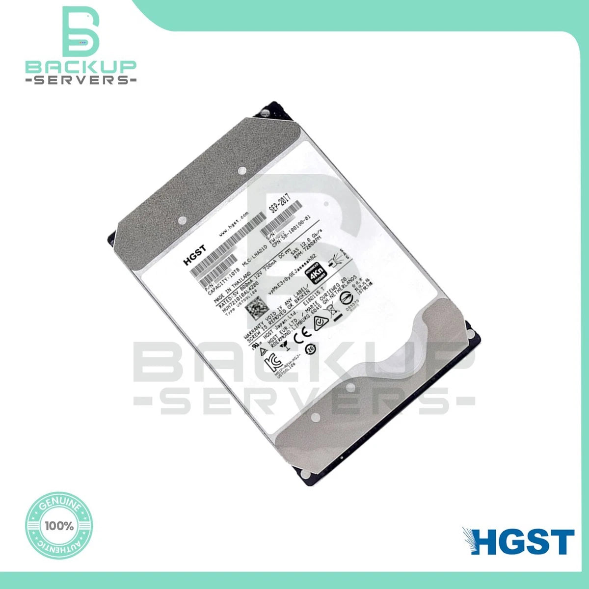 HUH721010AL4200 HGST Ultrastar He10 10TB 12Gbps 7.2K 3.5" 256MB SAS Hard Drive|306337716023