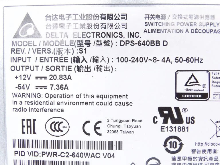 DELTA GROUP ELECTRONICS DPS-640BB/D POWER SUPPLY|316870434086