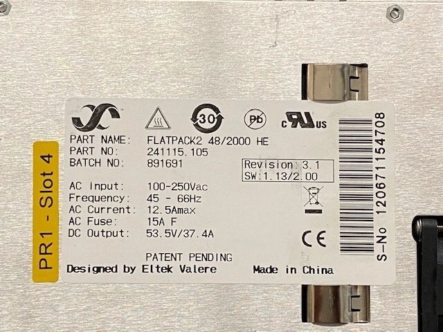 ELTEK Flatpack2 48V 2000W High Efficiency Rectifier:  241115.105|295588940950