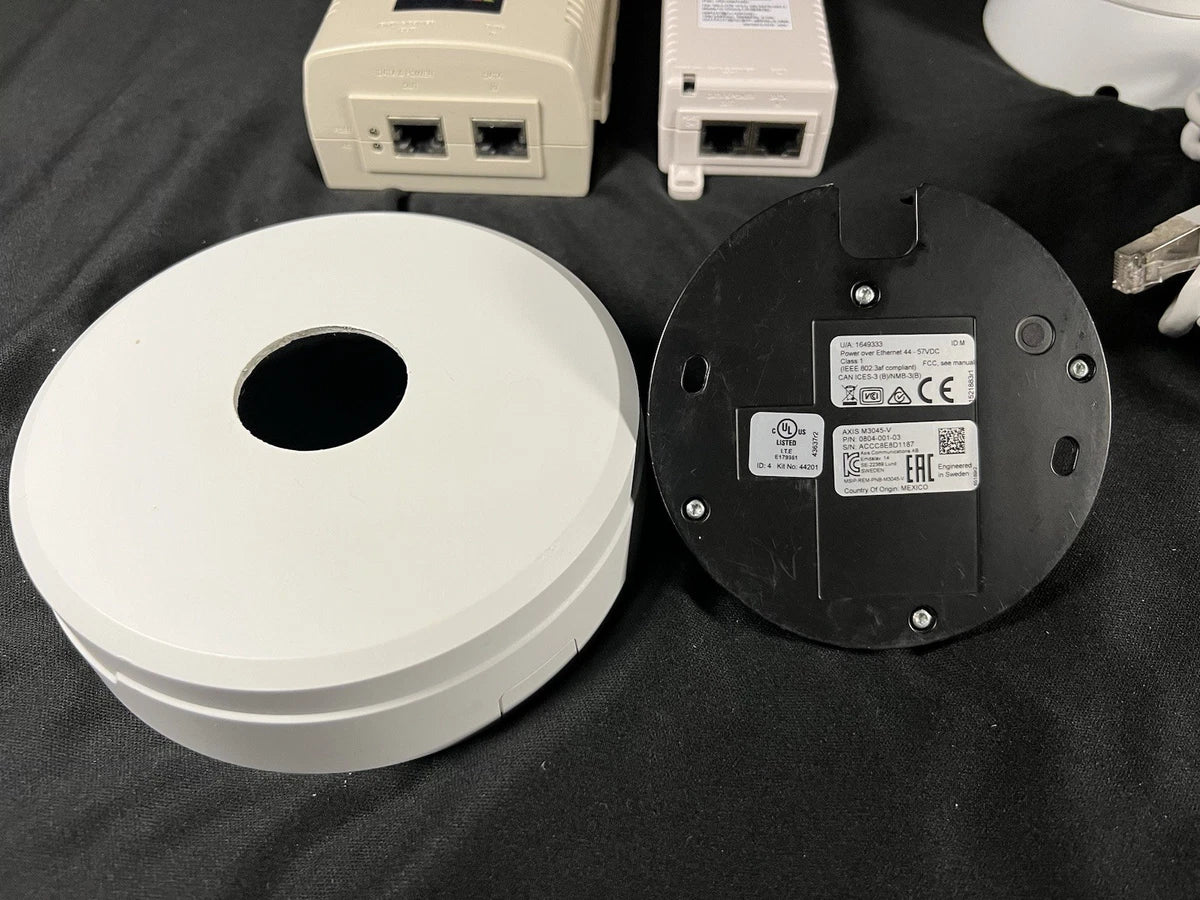 Axis Communications Network Security Lot- 6 Cameras & 2 POE Midspan +Extra Parts|127542953872