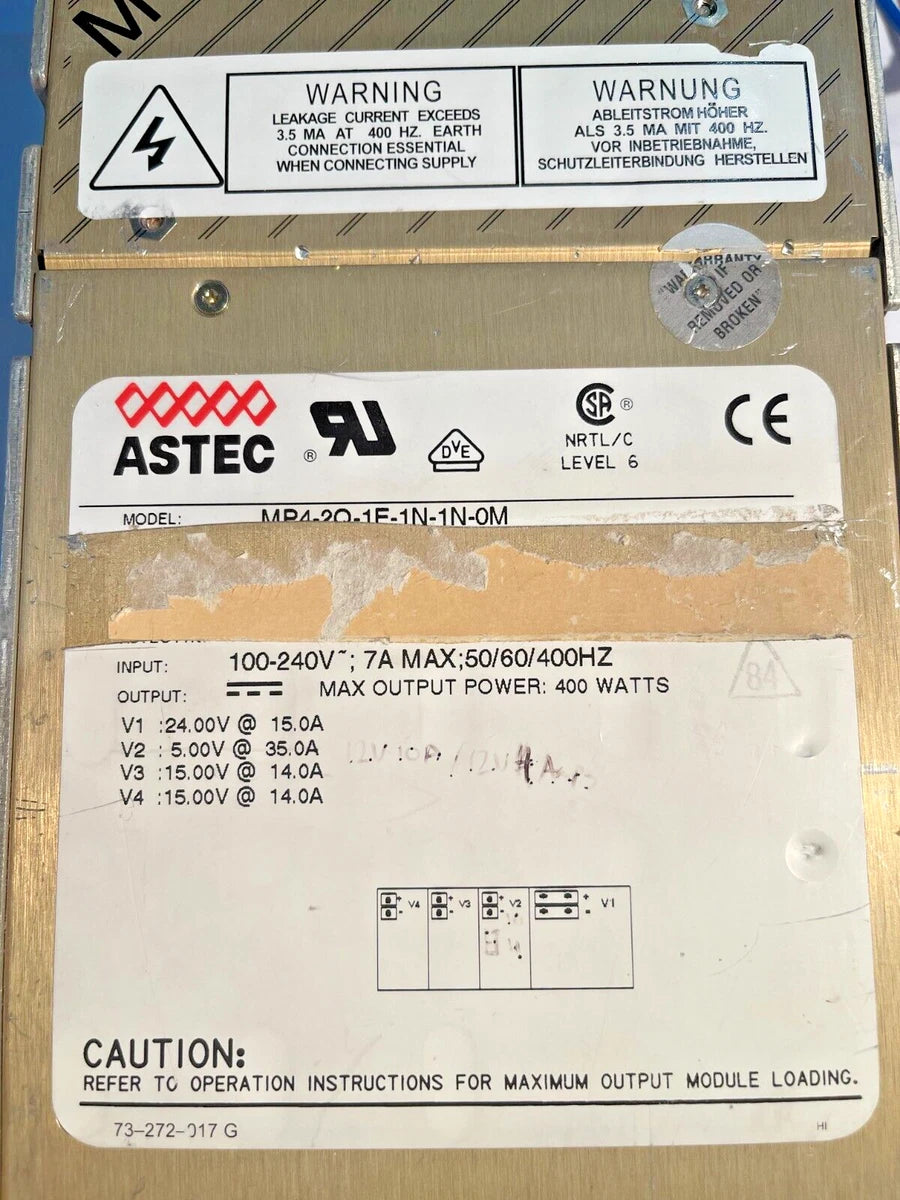 ASTEC MVP SERIES Model MP4-2Q-1F-1N-1N-0M Power Supply|394952668200