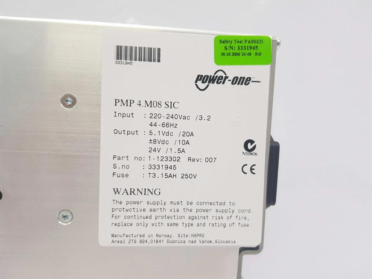 POWER-ONE PMP 4.M08 SIC POWER SUPPLY 1-123302 REV 007