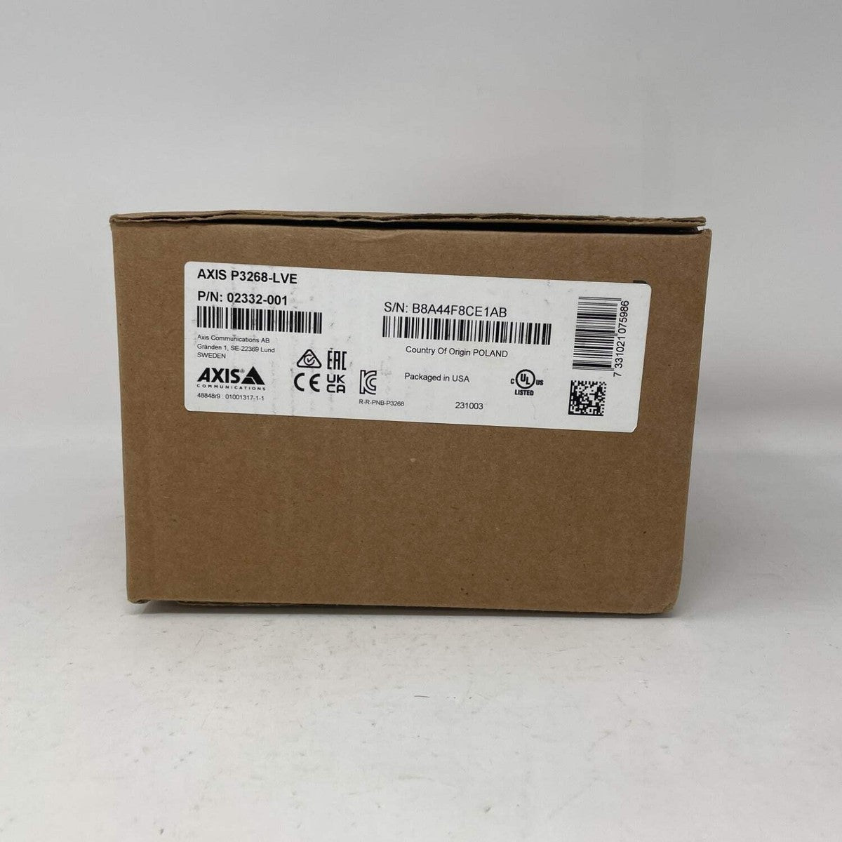 New AXIS P3268-LVE 8.3 Megapixel Outdoor 4K Network Camera 02332-001|317509504520