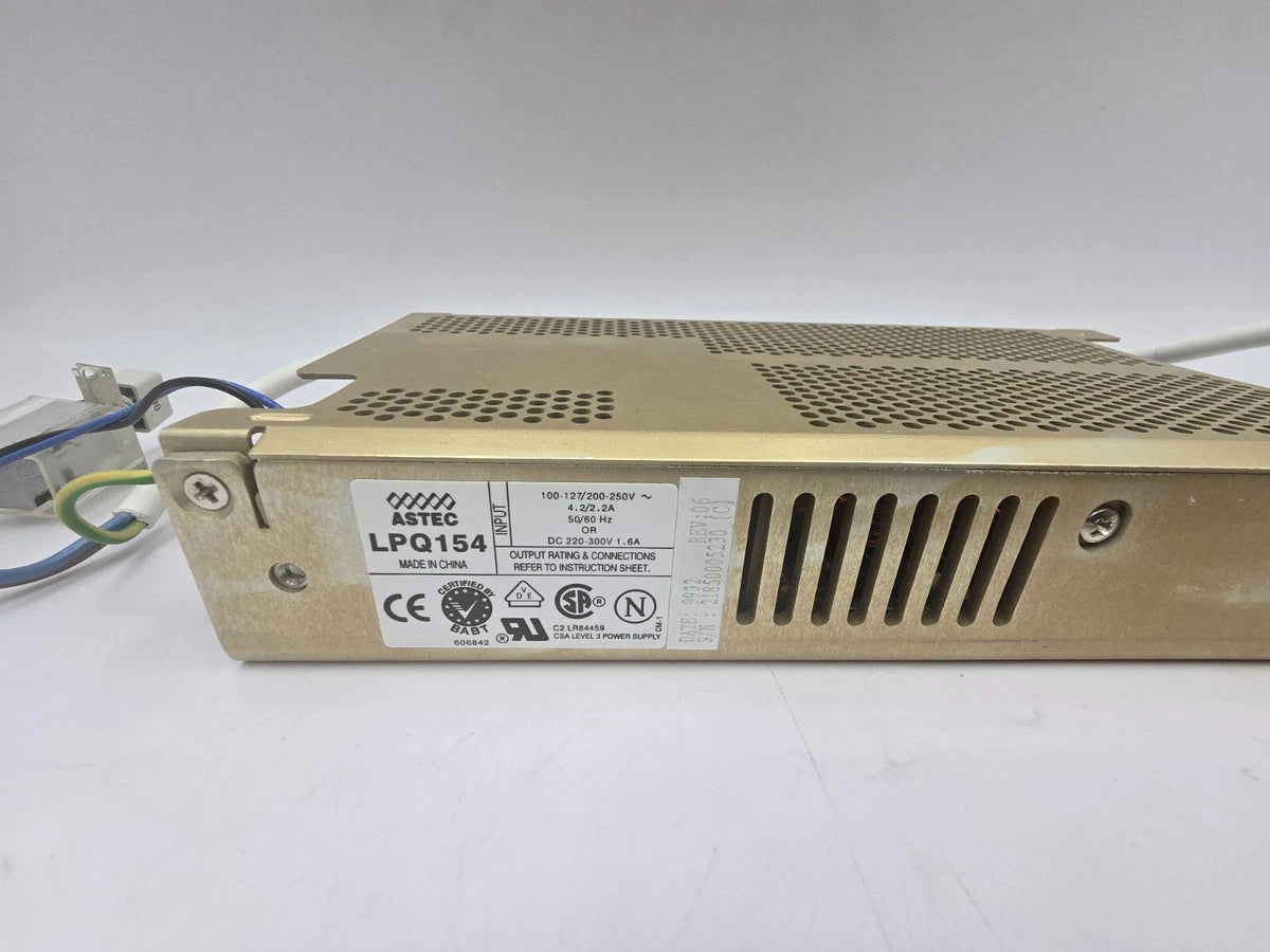 ASTEC LPQ154 POWER SUPPLY 100-127/200-250V 4.2/2.2A 50/60Hz DC 220-300V 1.6A