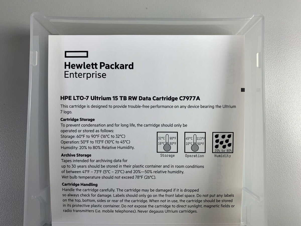 HP / HPE LTO7 Tape C7977A (20 PACK Ultrium Backup Tape Cartridge 6TB/15TB- NEW