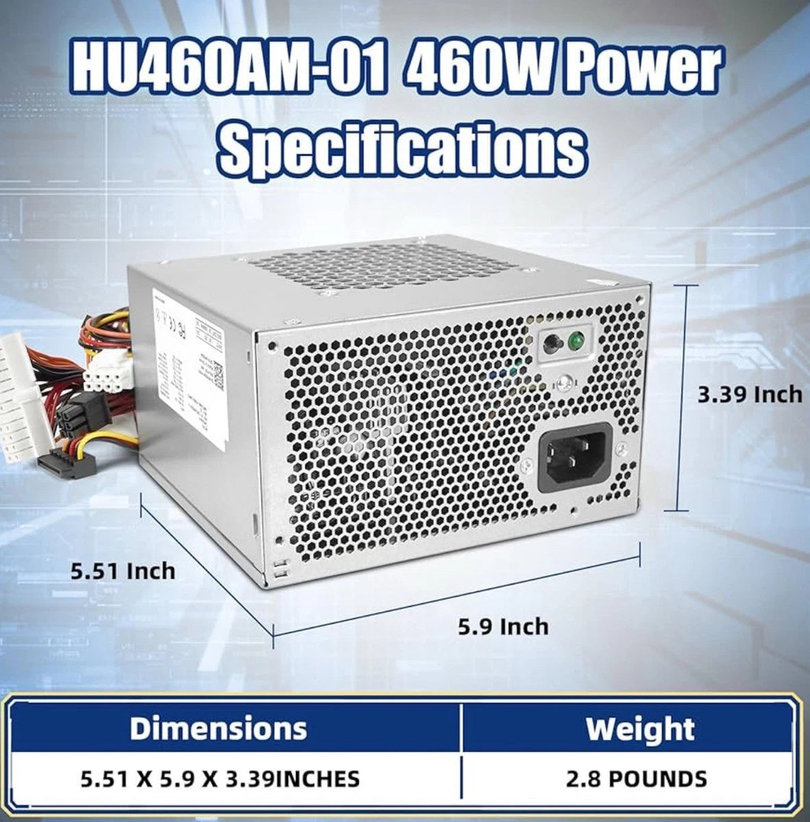 For DELL XPS 8910 8920 8300 8500 8700 8900 R5 460W PSU Power Supply D460AM-03 US|127553818394