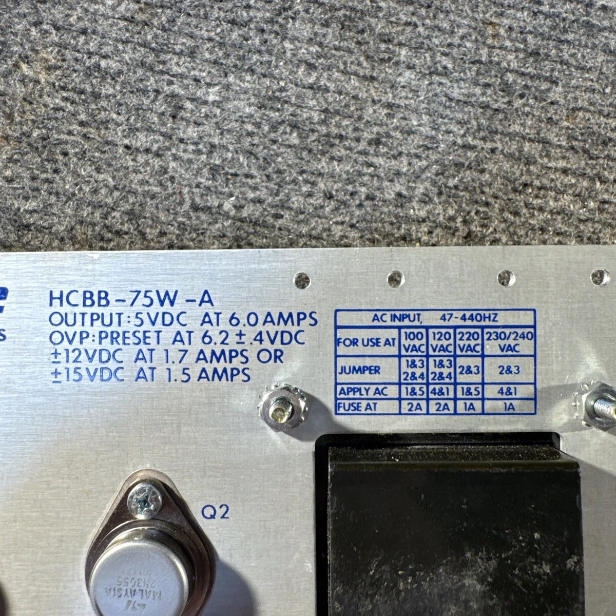 Power-One HCBB-75W-A Power Supply — New Old Stock — Untested