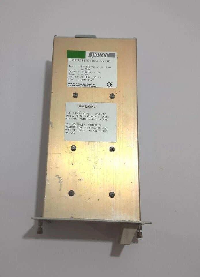 Power-One Powec PMP 3.24 SIC Power Supply ZM 10 01 100-008 110V Rectifier Module