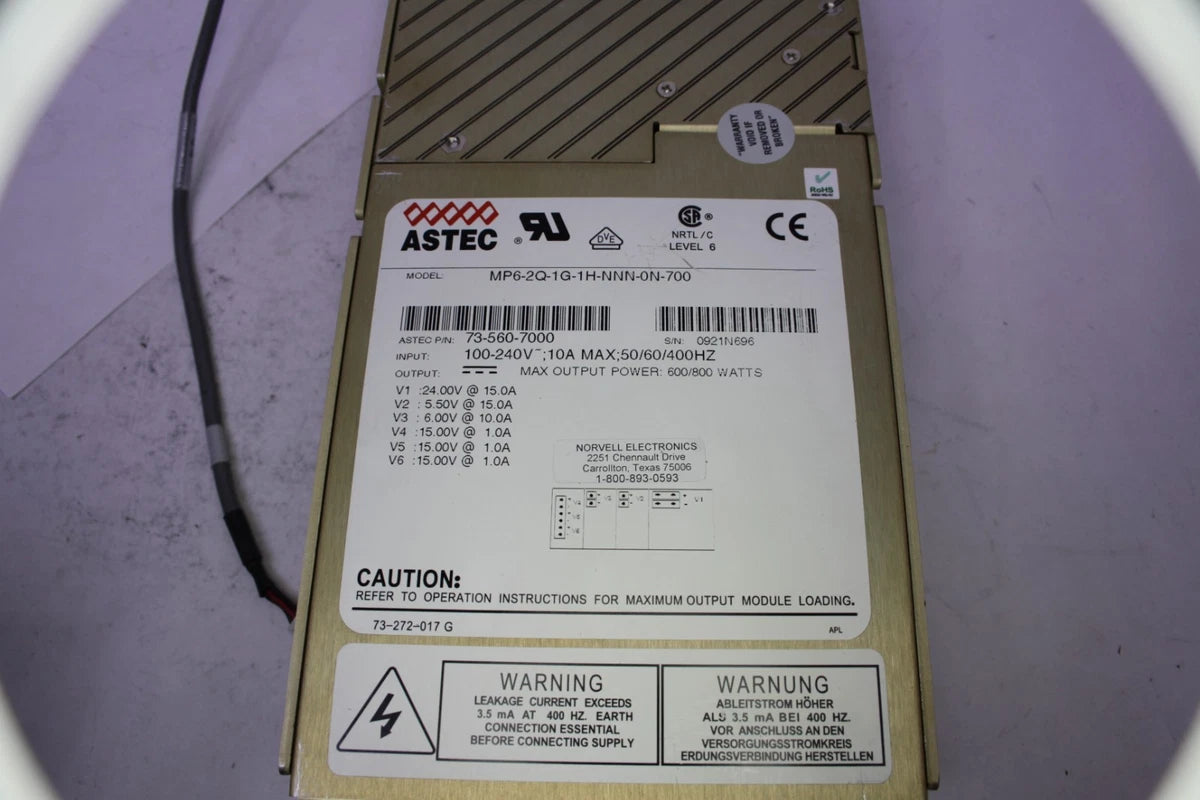 Astec MVP Series MP6-2Q-1G-1H-NNN-0N-700 Modular Switching Power Supply 6 Output|365773717307