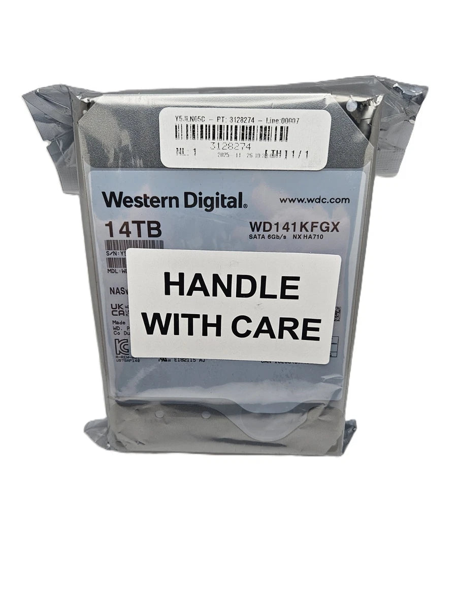 WD 14TB 3.5" NAS SATA DRIVE - WD141KFGX (RECERTIFIED *SEALED* (READ FIRST