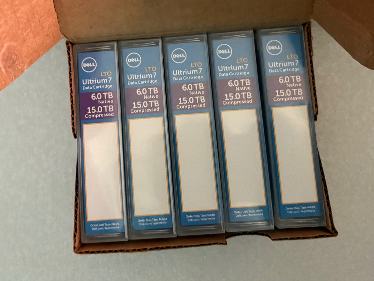 Dell 07J4HF LTO-7 6TB/15TB Data TAPE Cartridge 7J4HF (1 PC-SINGLE TAPE LTO7