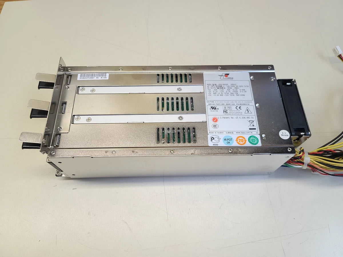 Zippy Emacs 3U 650W 2+1 Redundant PFC EPS12V Power Supply R3G-6650P TESTED|175856181181