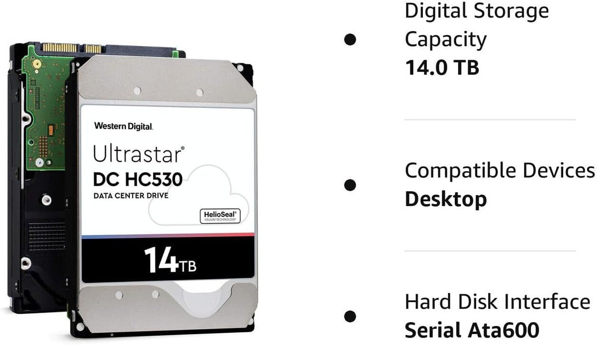 WD Ultrastar HC530 WUH721414ALE604 14TB SATA 6G 3.5" 7200RPM Enterprise HDD|156449347315