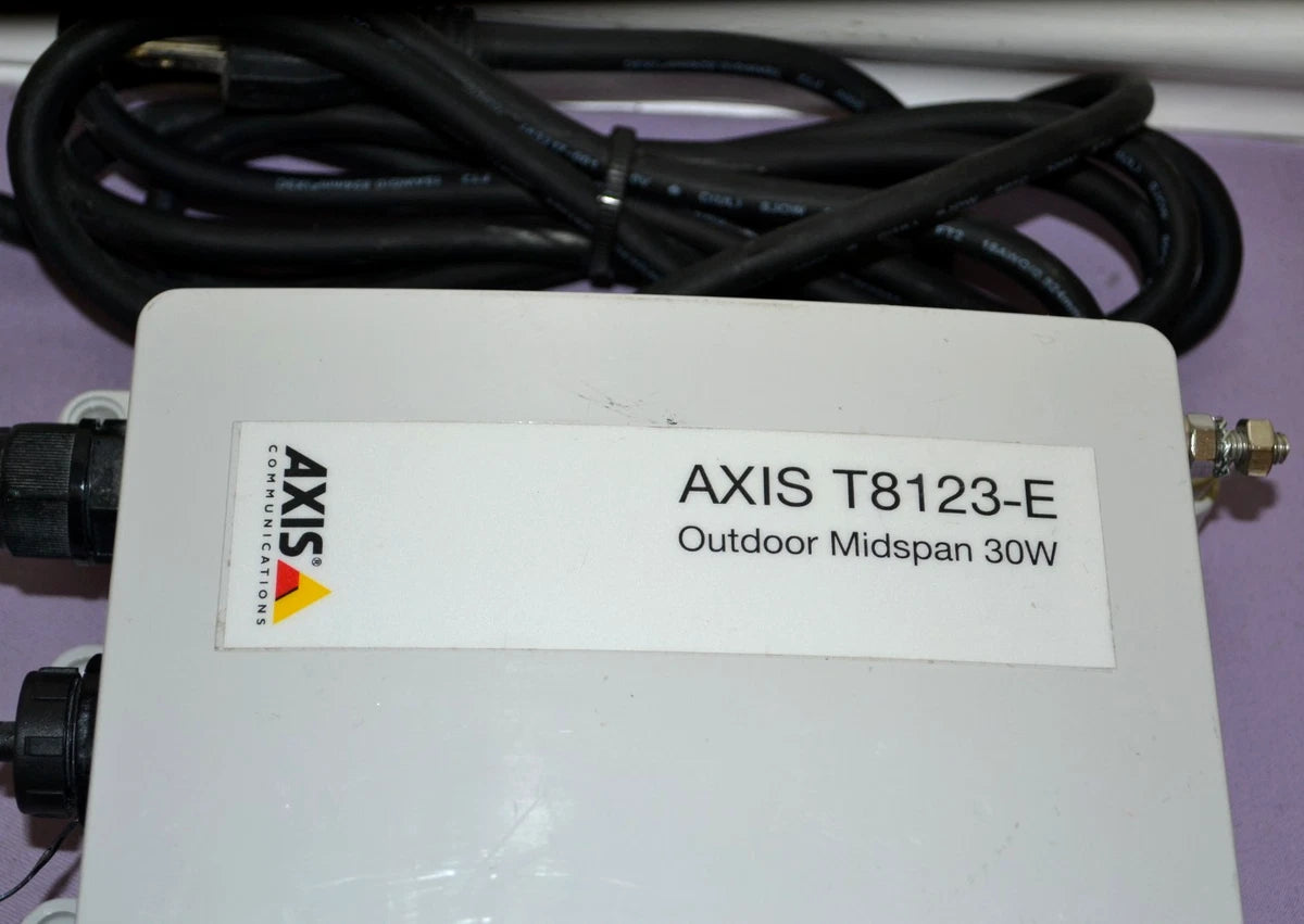 Axis T8123-E Outdoor Midspan 30W PoE With Injector, 1-Port,  IP66 Weatherproof|286683407848