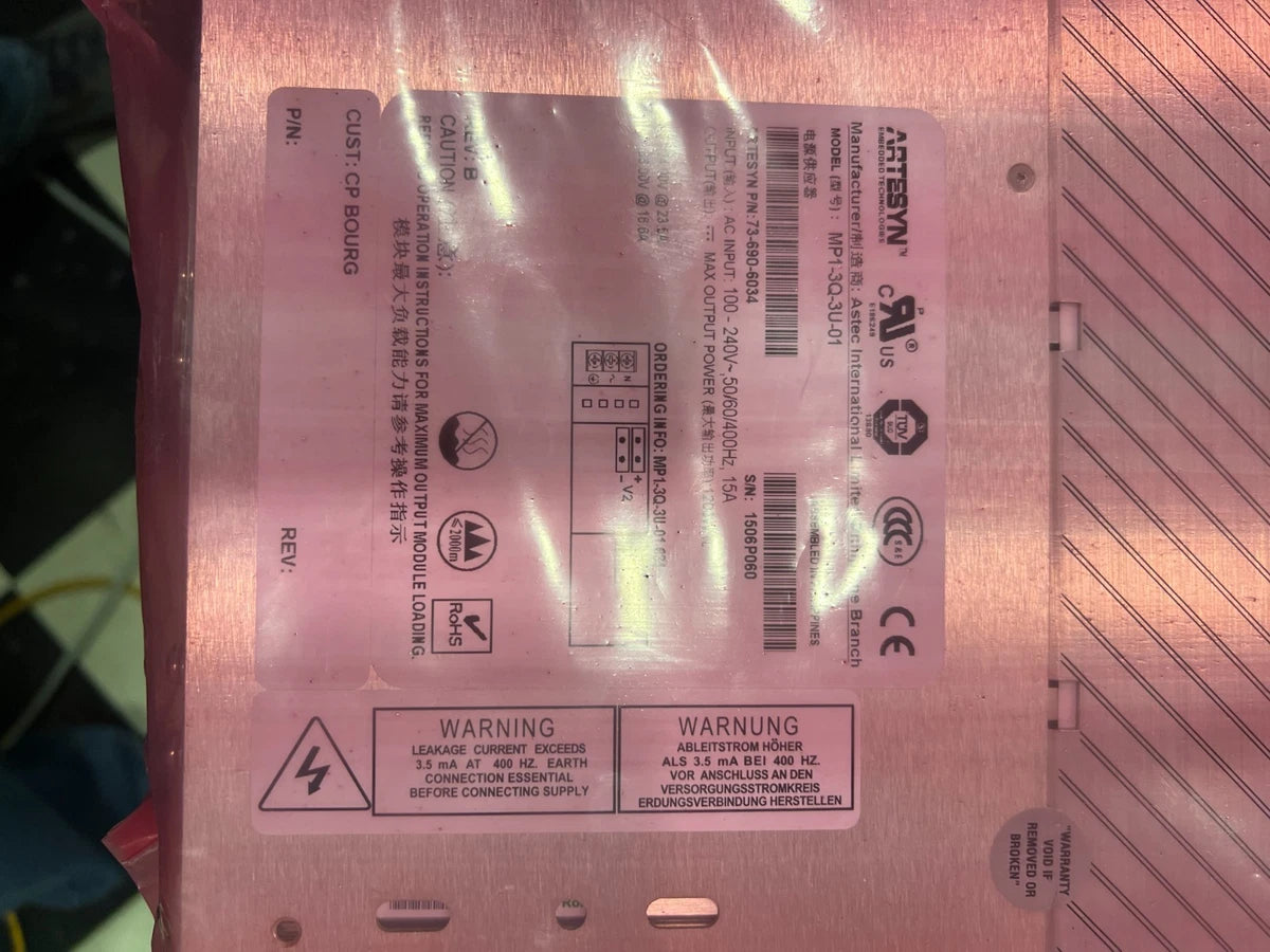 ASTEC ARTESYN POWER SUPPLY 1200W Model 73-690-6034 MVP SERIES|177371624586