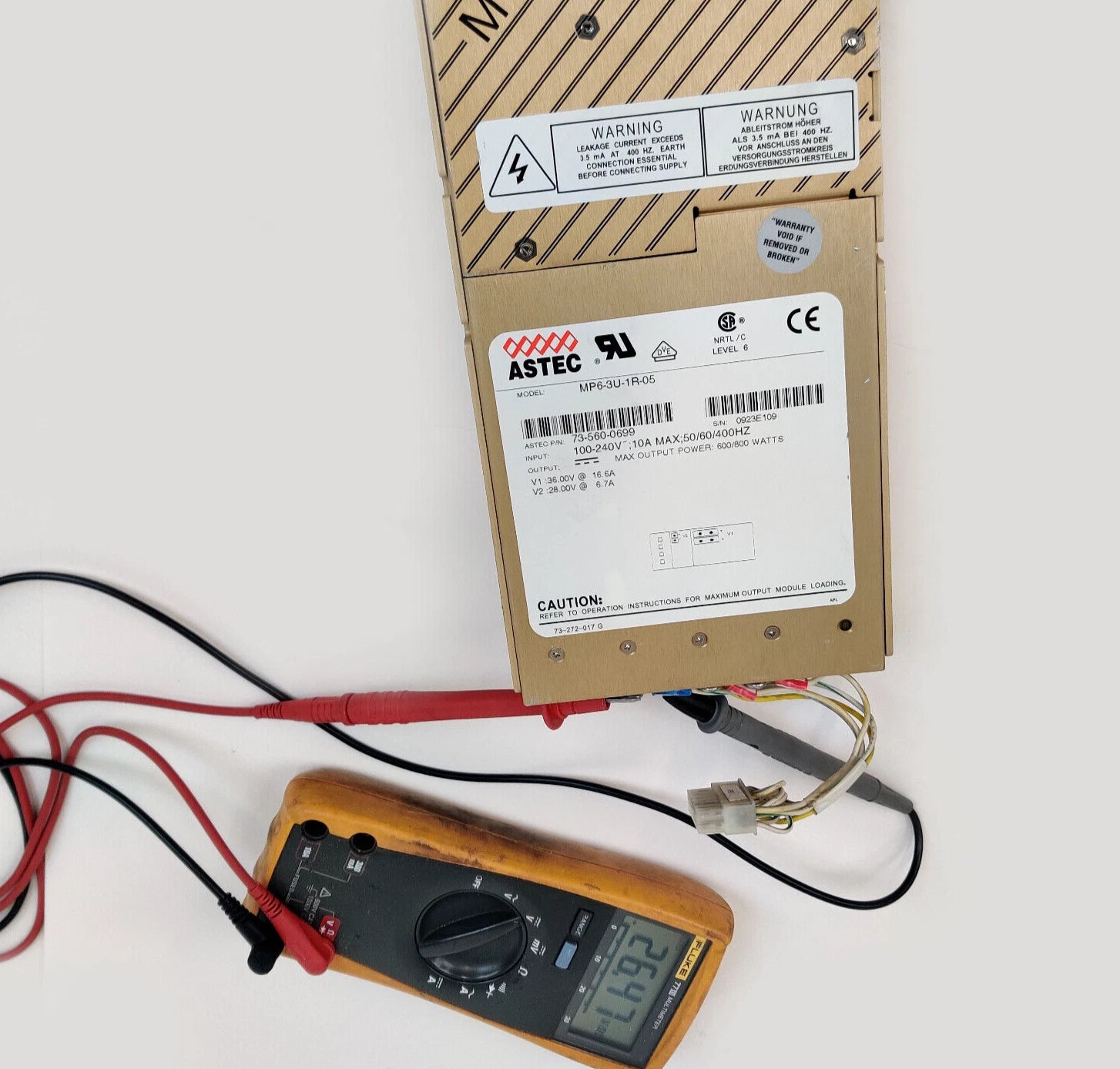 Astec 800W Power Supply MP6-3U-1R-05 73-560-0699 Thermo TSQ Quantum MS Working|358042938162