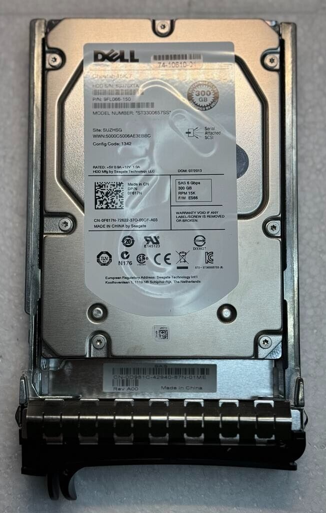 DELL F617N ST3300657SS 9FL066-150 300GB 15K RPM 16MB CACHE 6Gbps SAS 3.5in HDD|186691655429