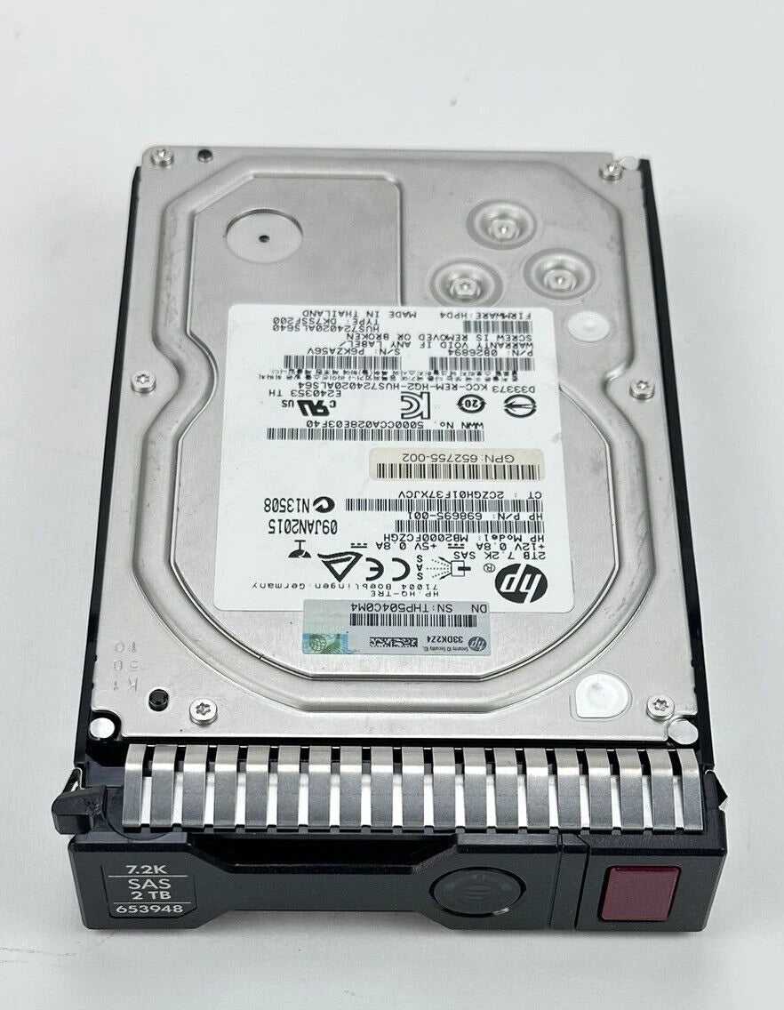 HP HPE 2TB SAS 6Gb/s 7.2K RPM LFF Server Hard Drive with Tray