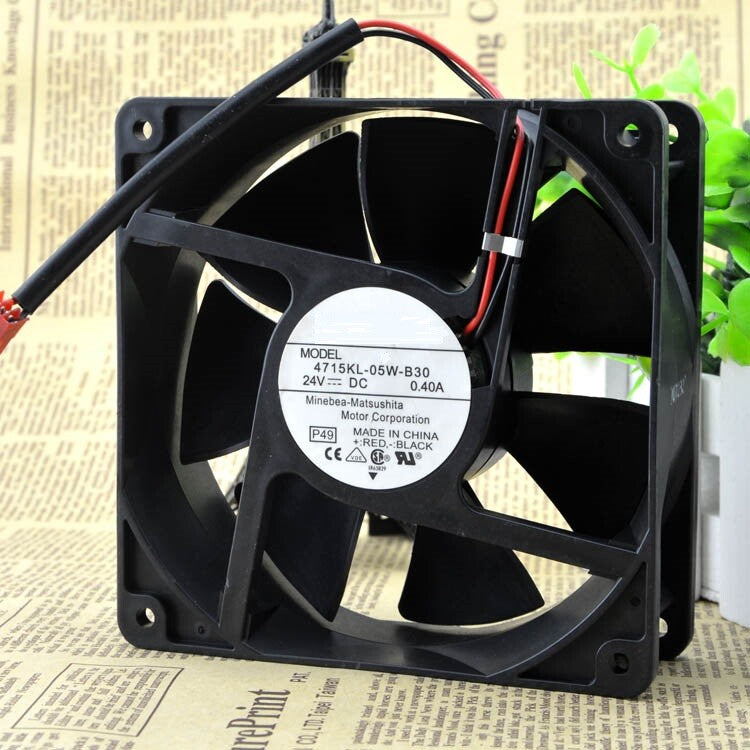 For NMB 4715KL-05W-B30 120*120*38mm 24V 0.4A Inverter Axial Cooling Fan 2Pin|355721816433