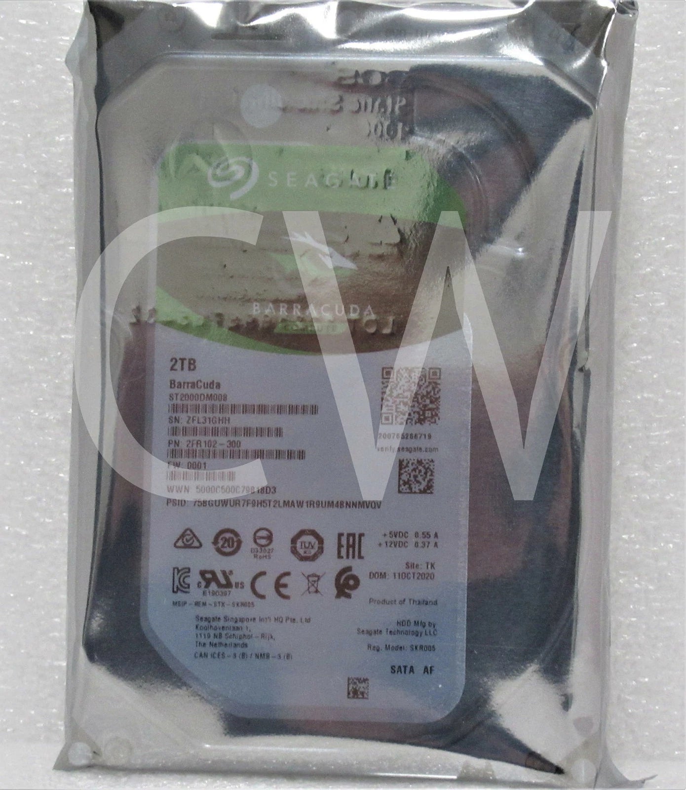 ST2000DM008 2FR102-300 Seagate 2TB 7.2K RPM 6Gb/s 3.5" SATA HDD Hard Drive|255487097452