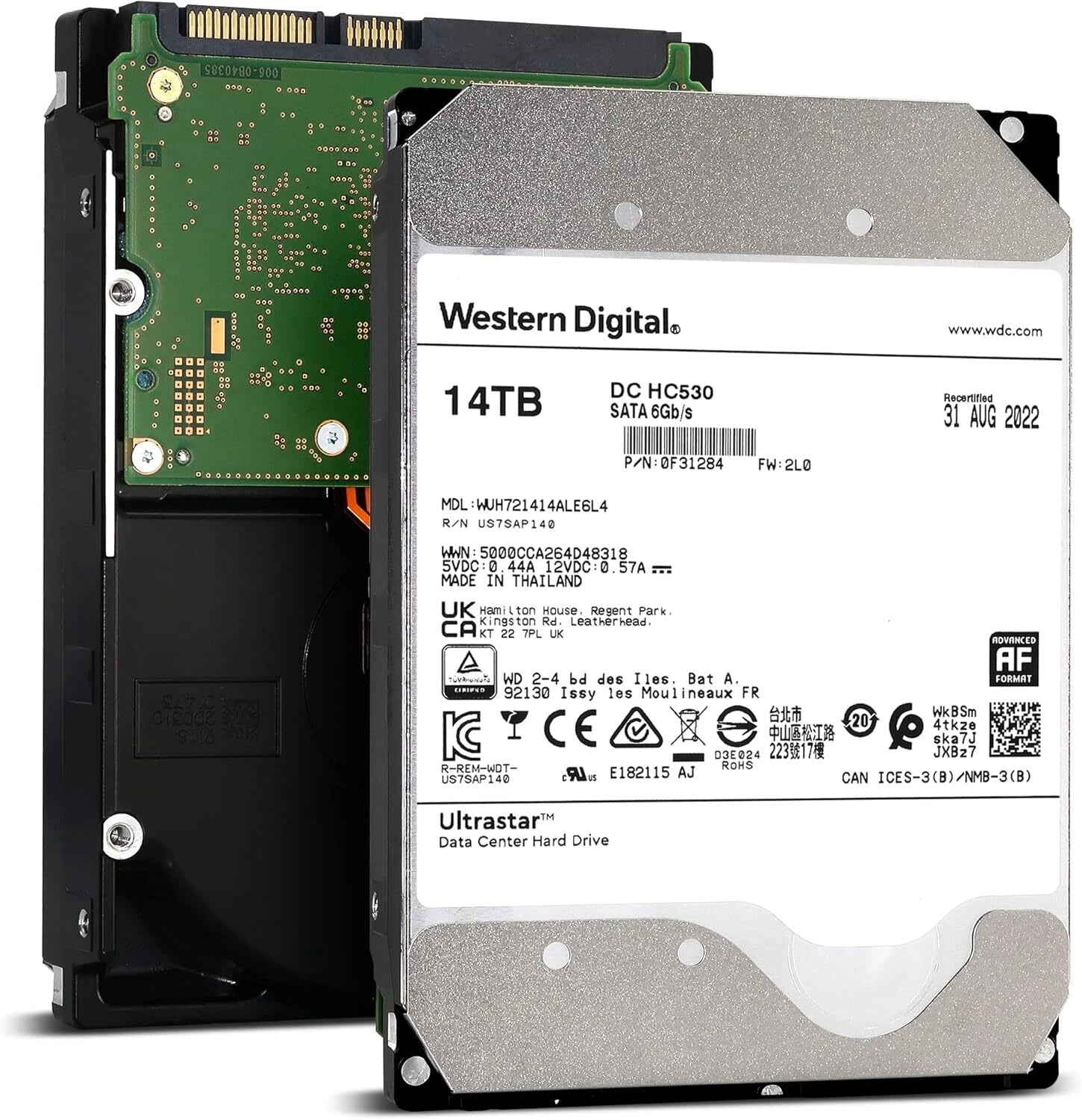 WD Ultrastar DC HC530 14TB SATA 6G 3.5" 7200RPM Enterprise HDD -WUH721414ALE6L4|167255102910