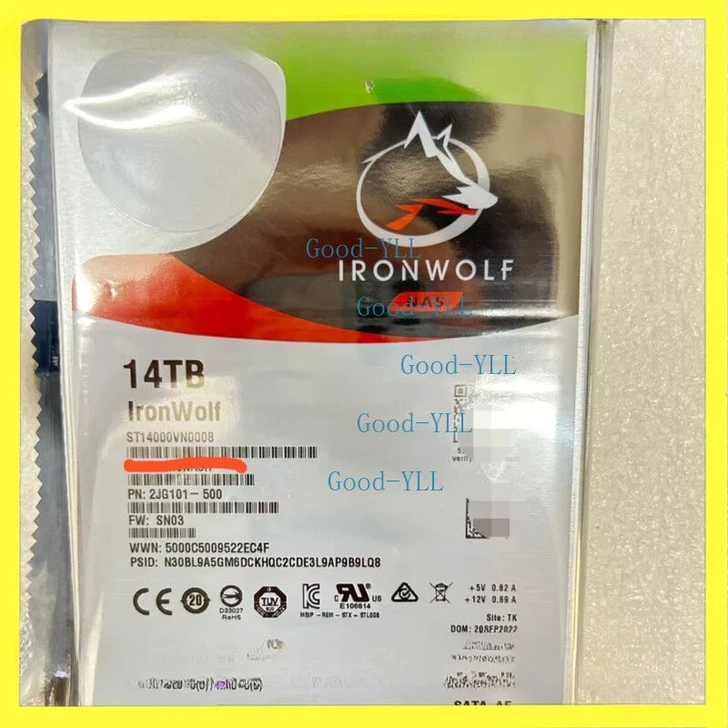 ST14000VN0008 Seagate IronWolf 14TB 3.5" SATA 7200rpm Internal HDD NAS 256MB|389011105452