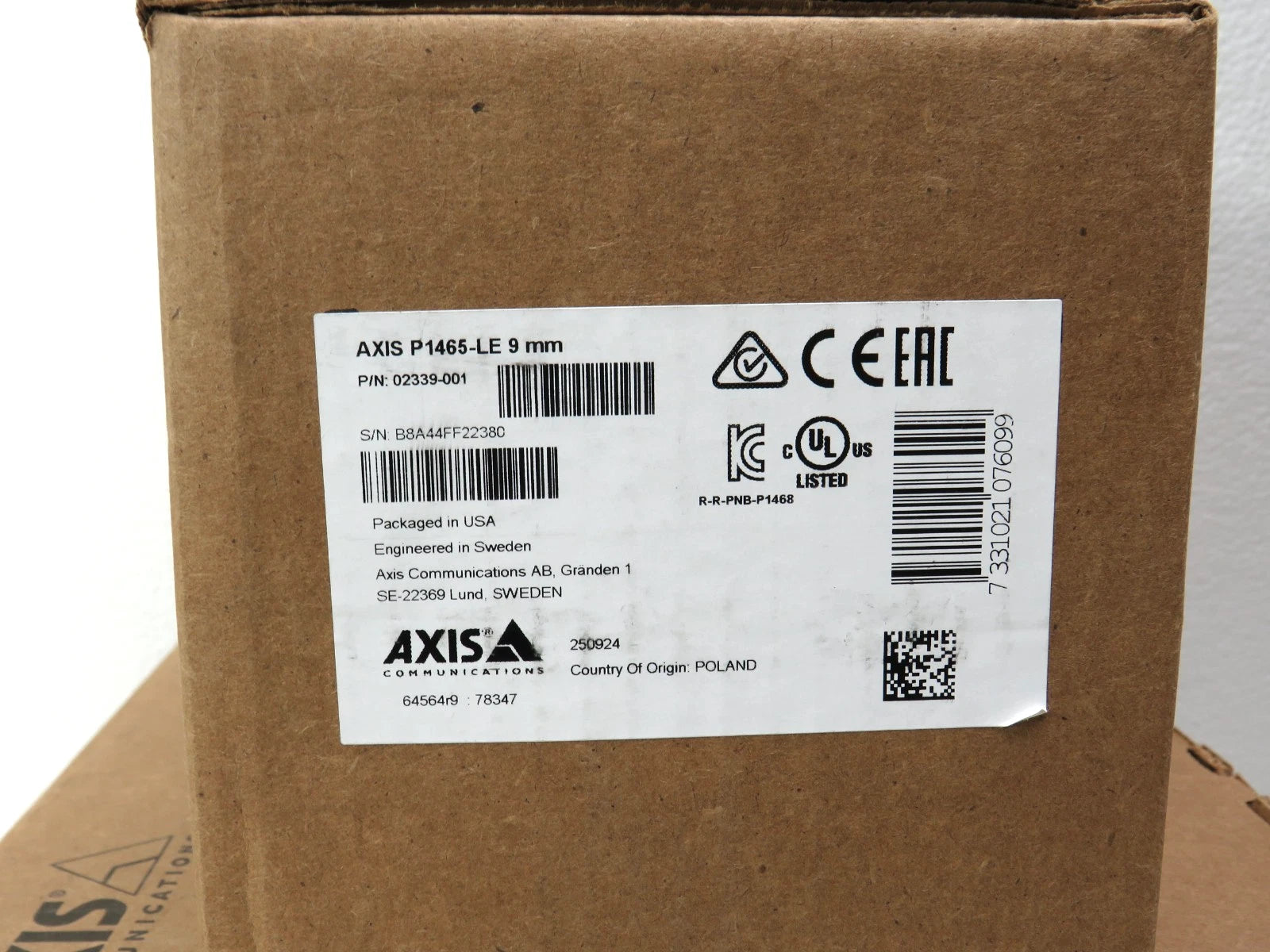 Axis P1465-LE 2MP Bullet Camera 02339-001 (FACTORY SEALED) [CTA]|167974814115