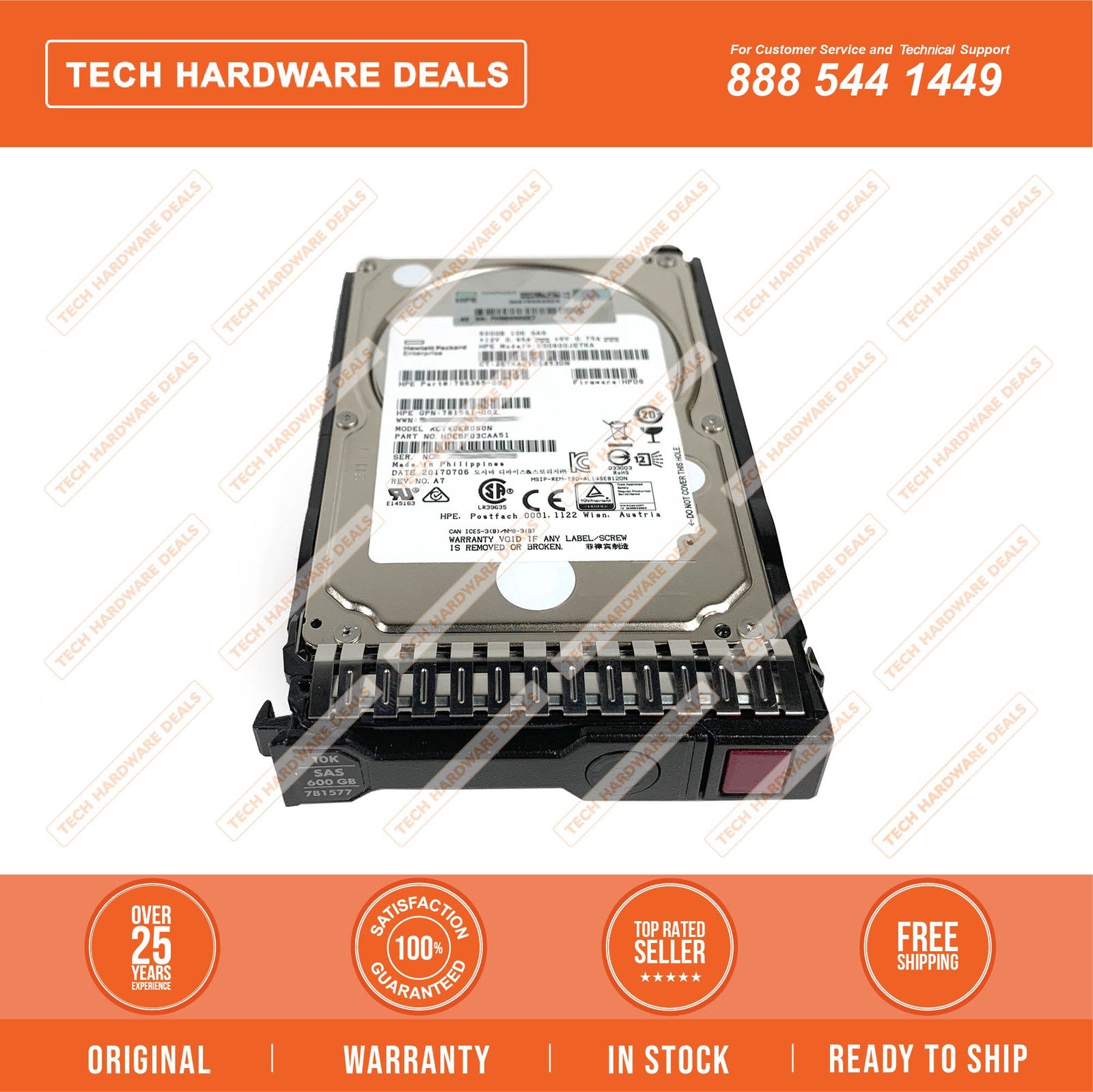781577-001    HPE 600GB SAS 12G 10K SFF SC HDD|397221680654