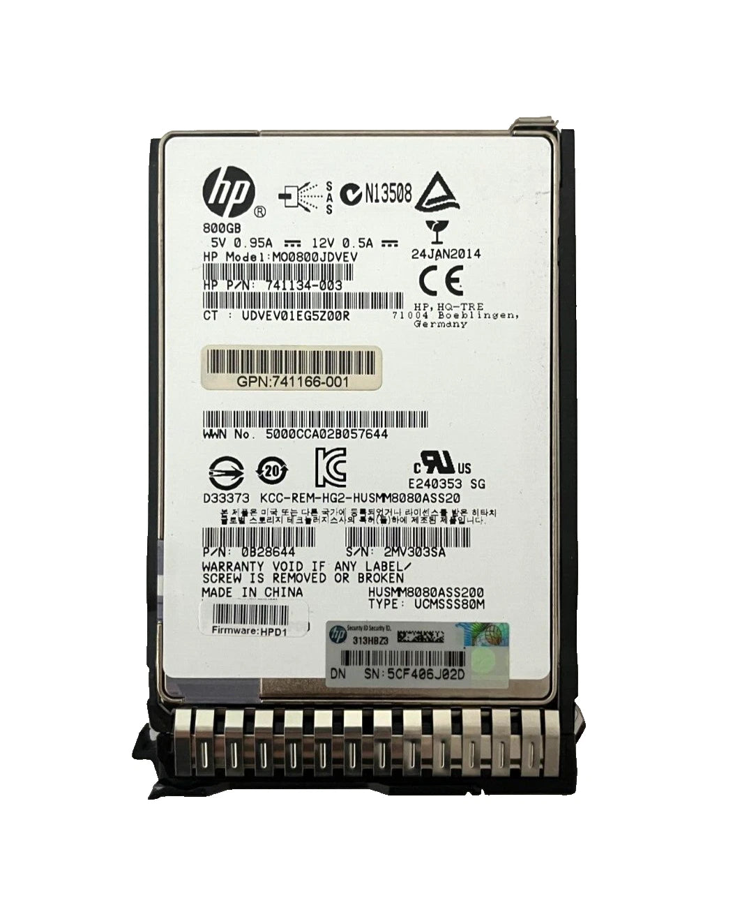 HP MO0800JDVEV SSD 800GB SAS 12Gb/s 2.5" 741134-003 512 b/s|156224083202