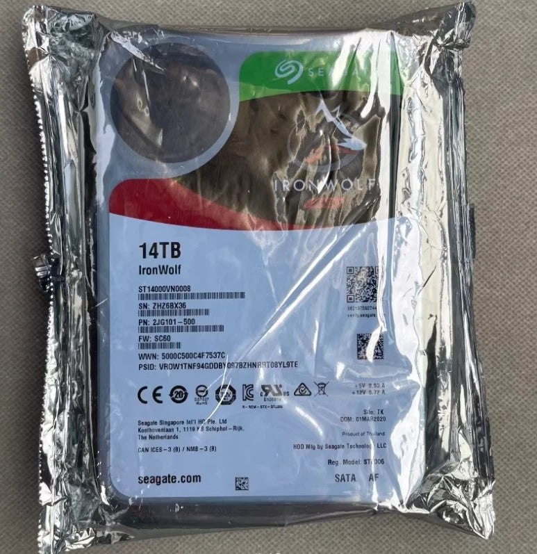 Seagate IronWolf ST14000VN0008 14TB 3.5" SATA 7200rpm Internal HDD for Raid NAS|406180910347
