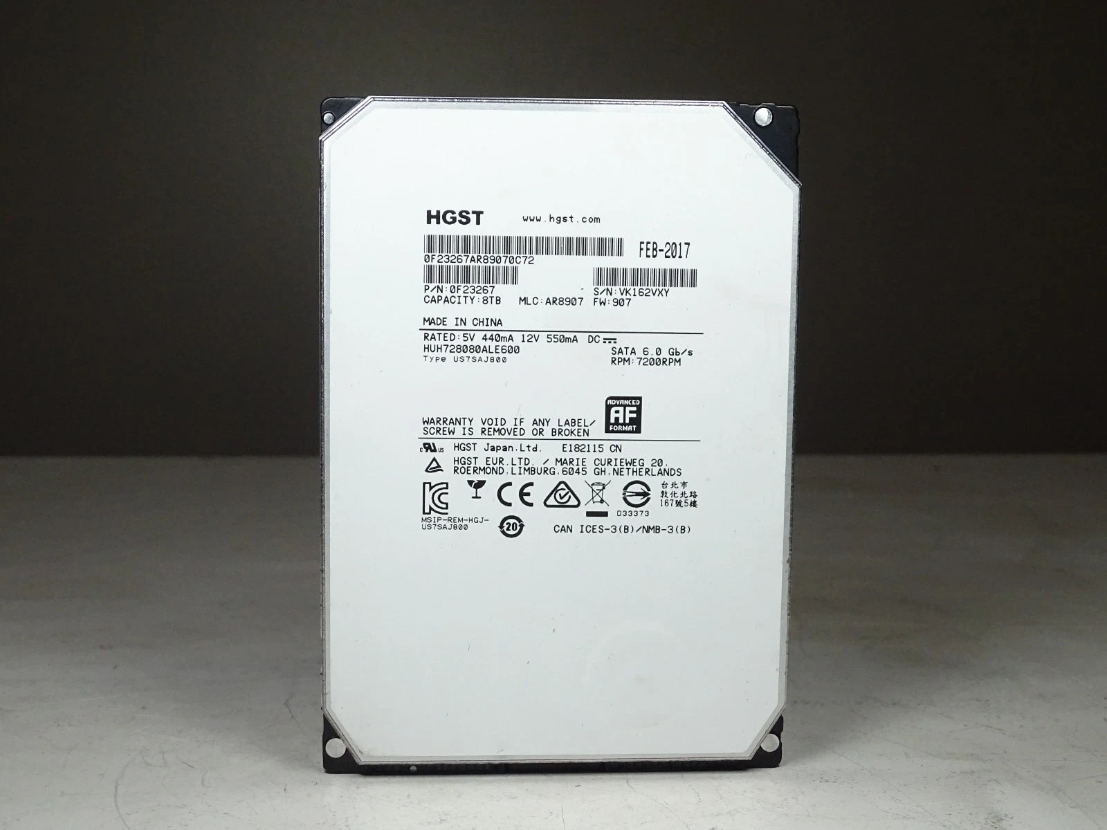 HGST 0F23267 8TB 7.2K SATA 3.5" HDD – Enterprise Server Hard Drive-100% HEALTH|136698758674