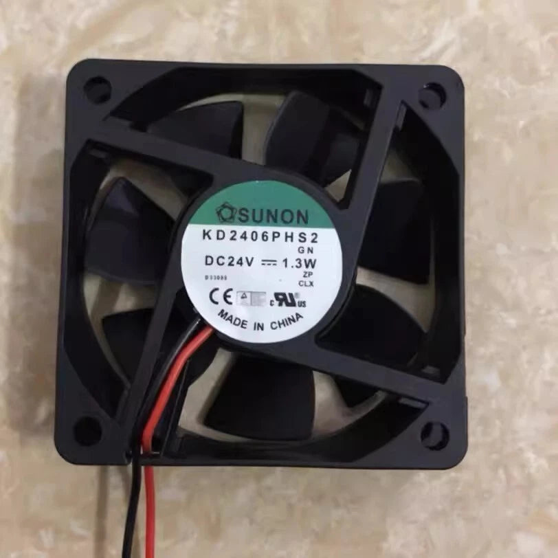 SUNON KD2406PHS2 6015 DC24V 1.3W 6CM 2-Wire Inverter Cooling Fan|386914800573