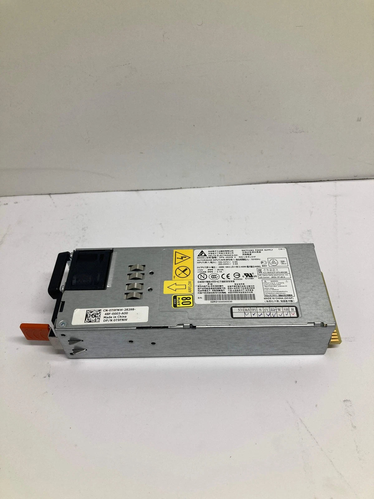 T9FNW DELL PowerEdge 460w AC 80 Plus Gold Switching Power Supply|136275873546