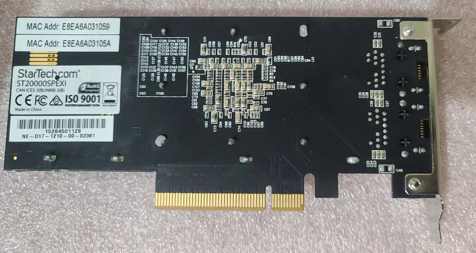 **Fully Functional** StarTech Network ST20000SPEXI 2Port PCI Express 10GBase-T with Intel X540 Chip Ethernet Network Card  ***WITH LOW PROFILE BRACKET ONLY***
