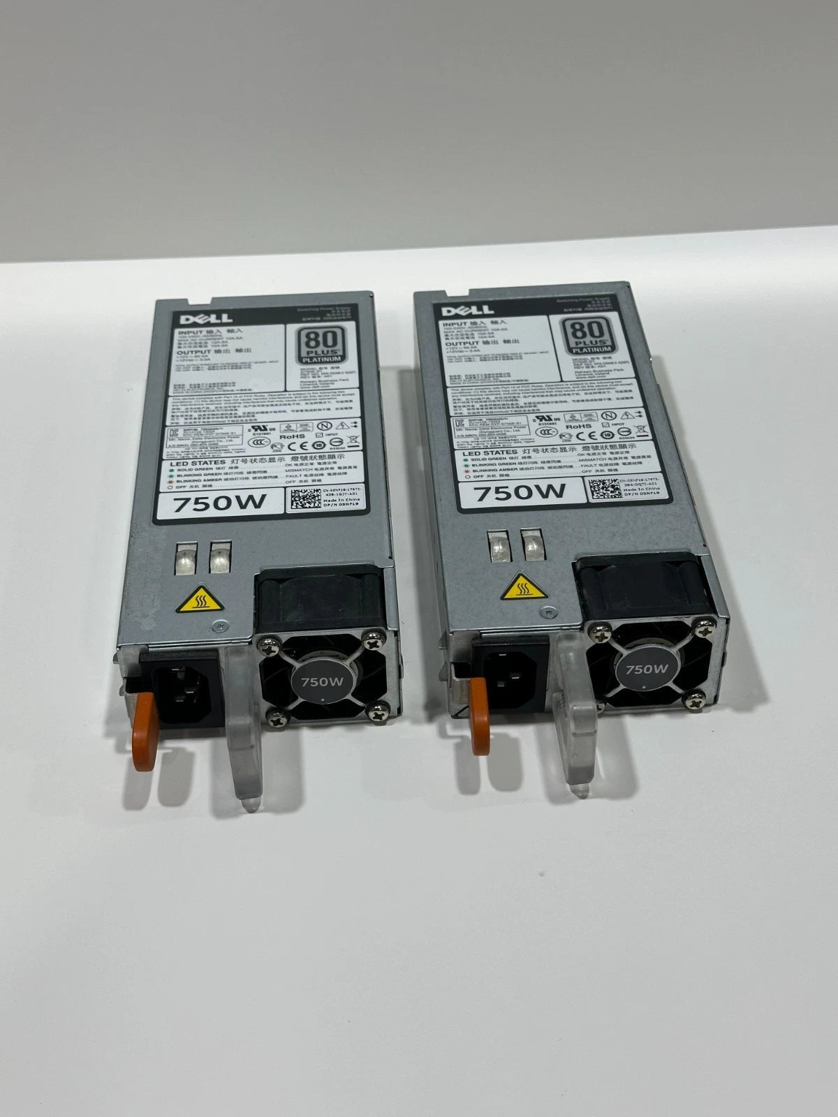 Lot of 2 - Dell 750W 80 Plus Platinum Power Supply PSU 5NF18 PowerEdge 05NF18|306588418496