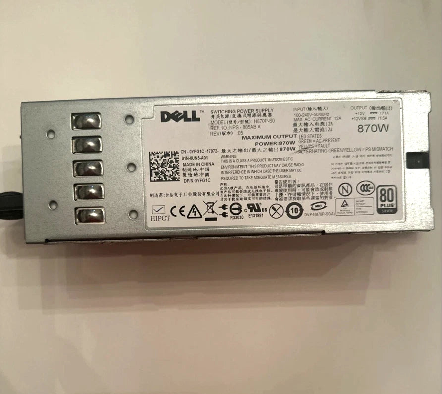 Dell N870P-S0 870W Power Supply for PowerEdge R710 T610 R510 R810|357381793680
