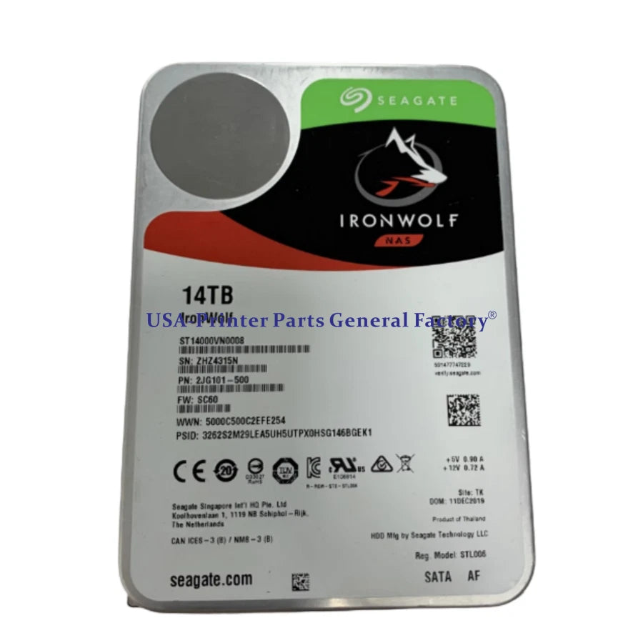 ST14000VN0008 Compatible Seagate 14TB 3.5"SATA 7200rpm Internal HDD 256MB|317209301267