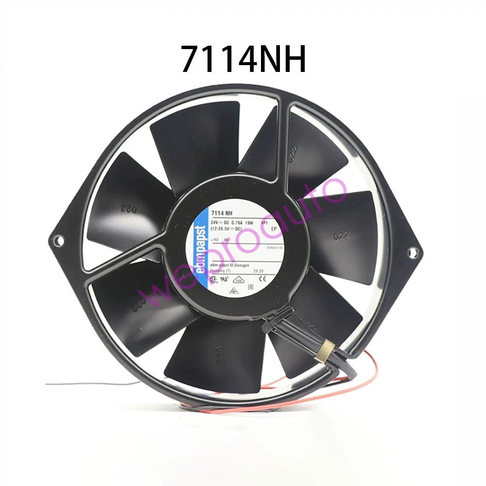 Ebmpaps Axial flow Fan 7114NH 24VDC 0.79A 19W 172*150*38MM radiator Fully Teste|286802024346