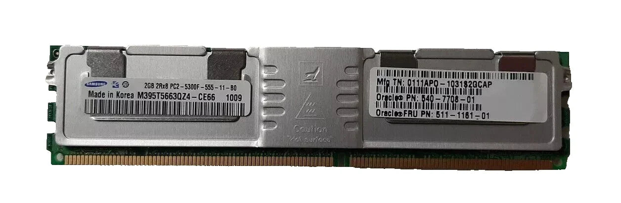 Samsung 2GB PC2-5300 CL5 240P 18c 128x8 DDR2-667 2Rx8 1.8V ECC FBDIMM Memory - M395T5663QZ4-CE66 (Used Like New)