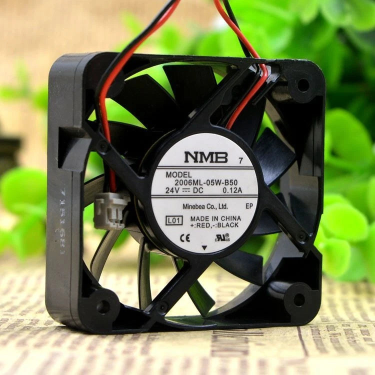 Original For NMB 2006ML-05W-B50 5CM 50*50*15 24V 0.12A 2 wire cooling fan|133720826067