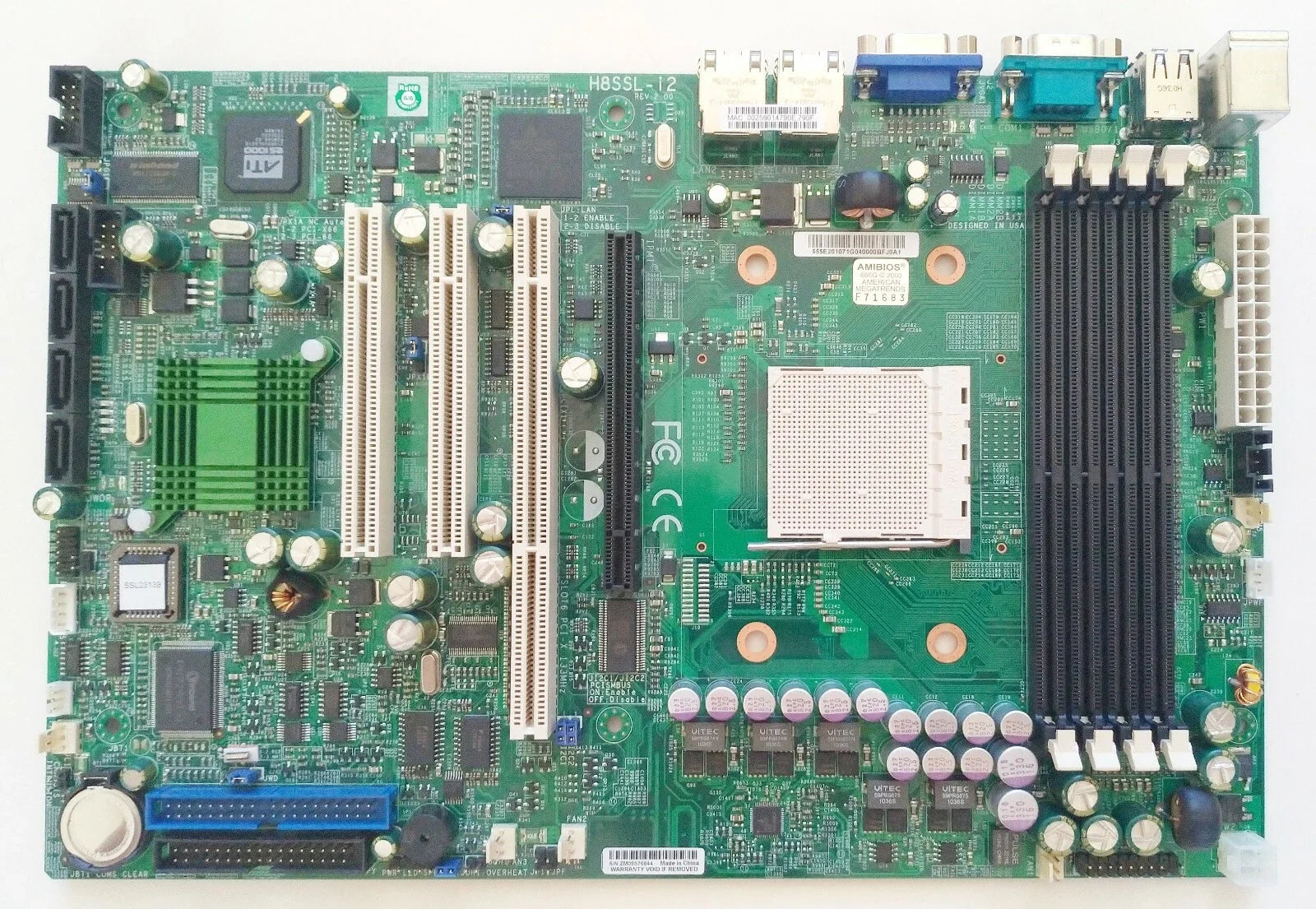 Supermicro H8SSL-i2 Single Socket AM2 940Pin ServerWorks HT1000 DDR2 800 ATX Server Motherboard