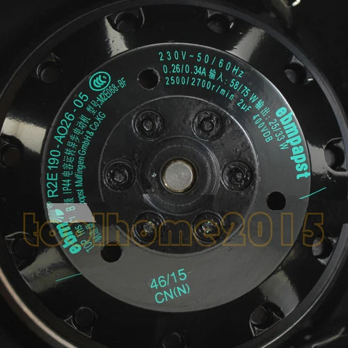 ebm-papst R2E190-AO26-05 Centrifugal Cooling Fan 230V for CNC Automation