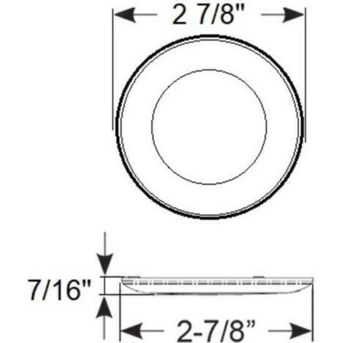 Scandvik 41671P S3 Surface Mount LED Downlight w/Stainless Bezel, Warm White / Blue