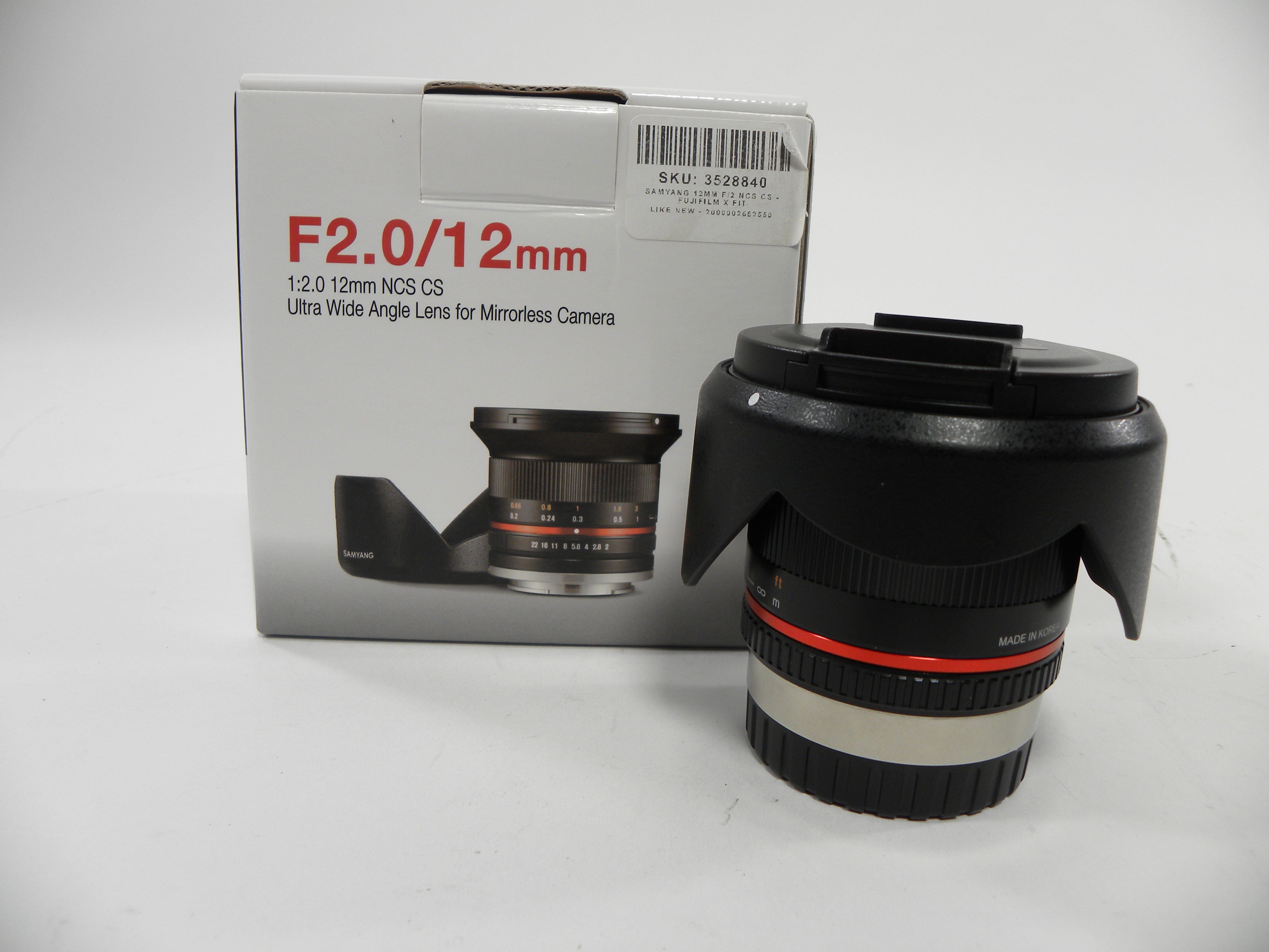 Samyang 12mm f2 NCS CS Ultra Wide Angle Lens for a Mirrorless camera