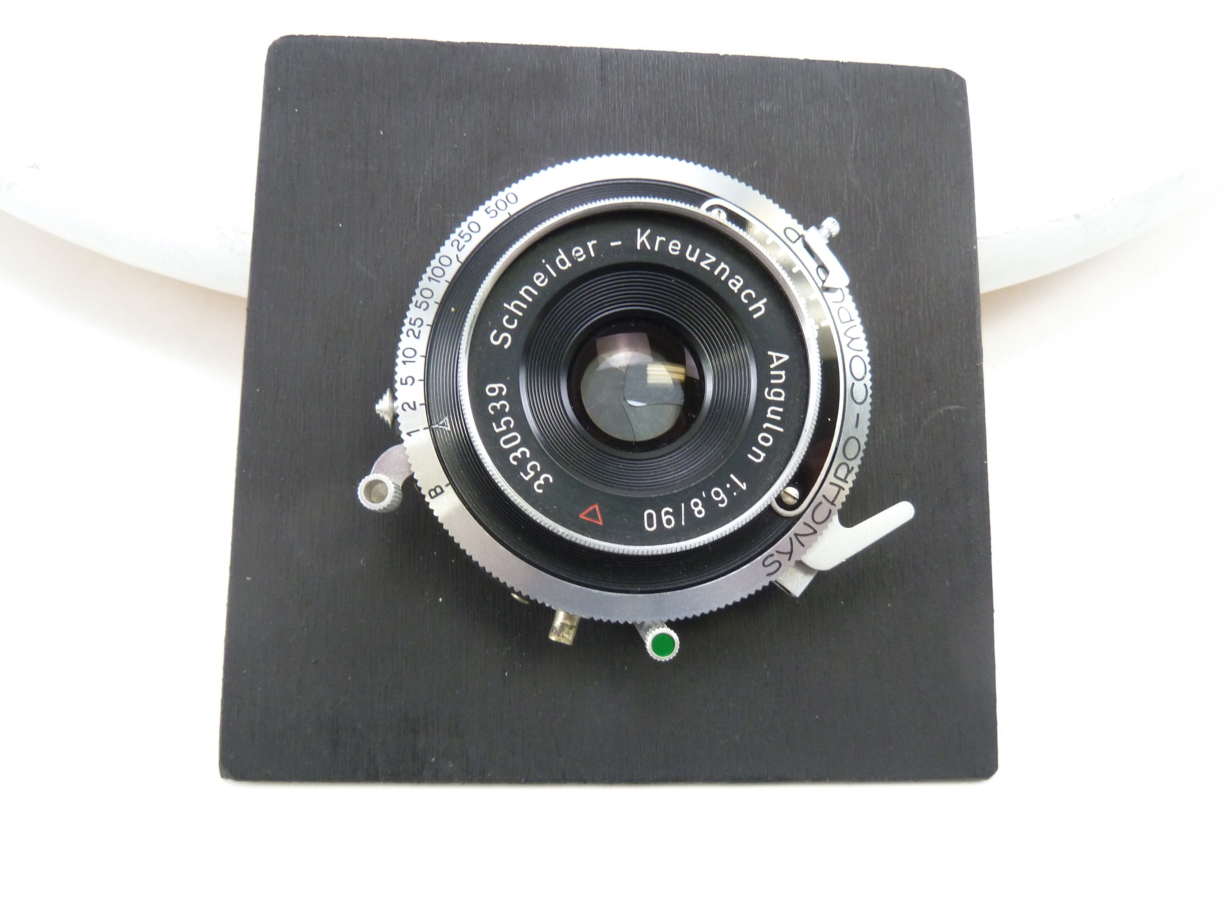 Schneider Angulon 90MM F 6.8 Large Format Lens with 4X4 Board