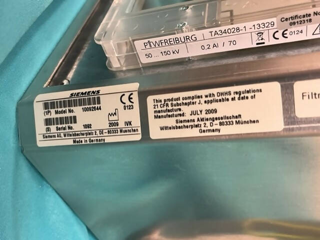 Siemens Artiz Zee Collimator #10092644