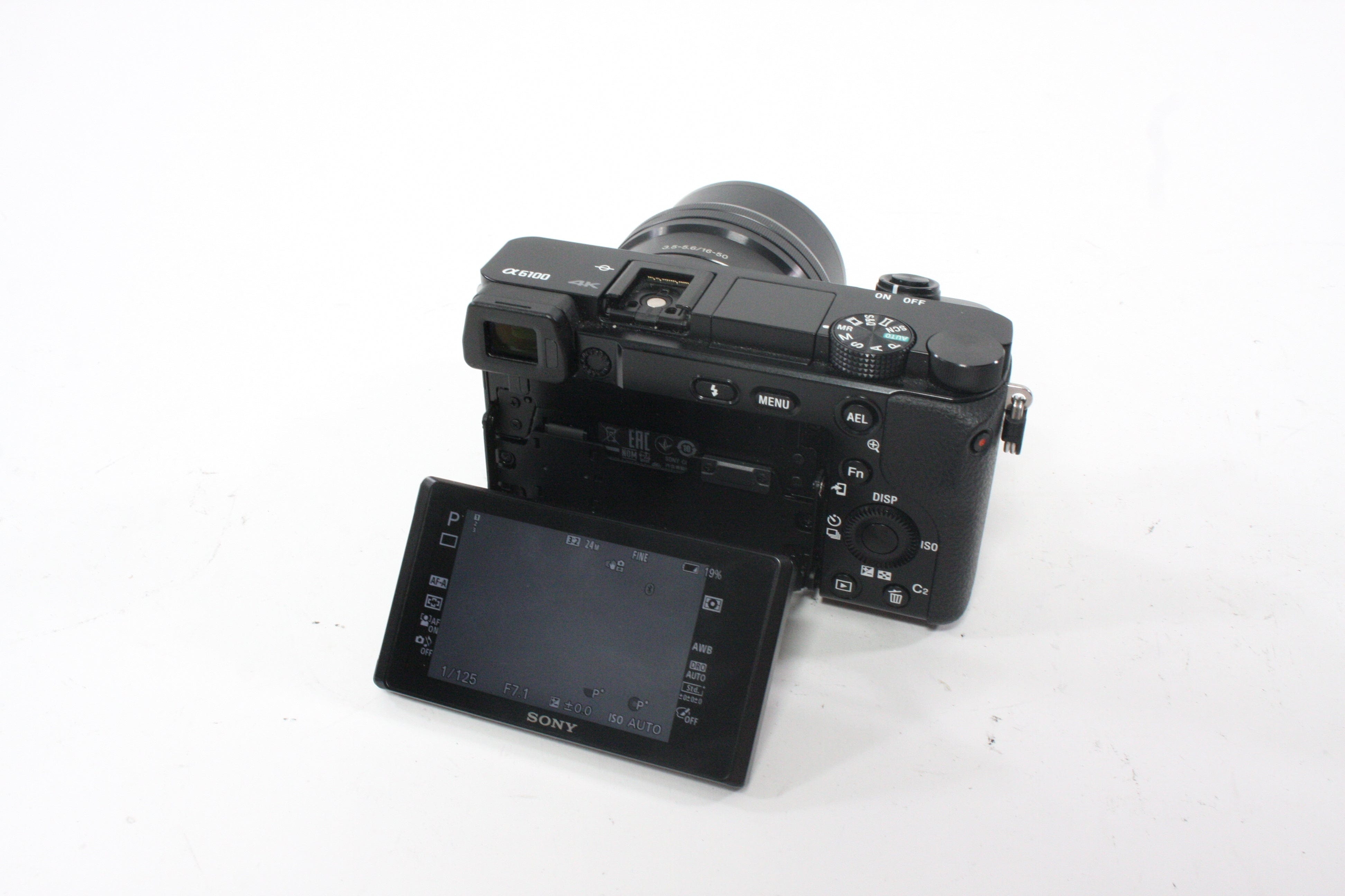 Sony a6100 Digital Mirrorless with 16-50mm f/3.5-5.6 OSS PZ Lens Shutter Count 3,460